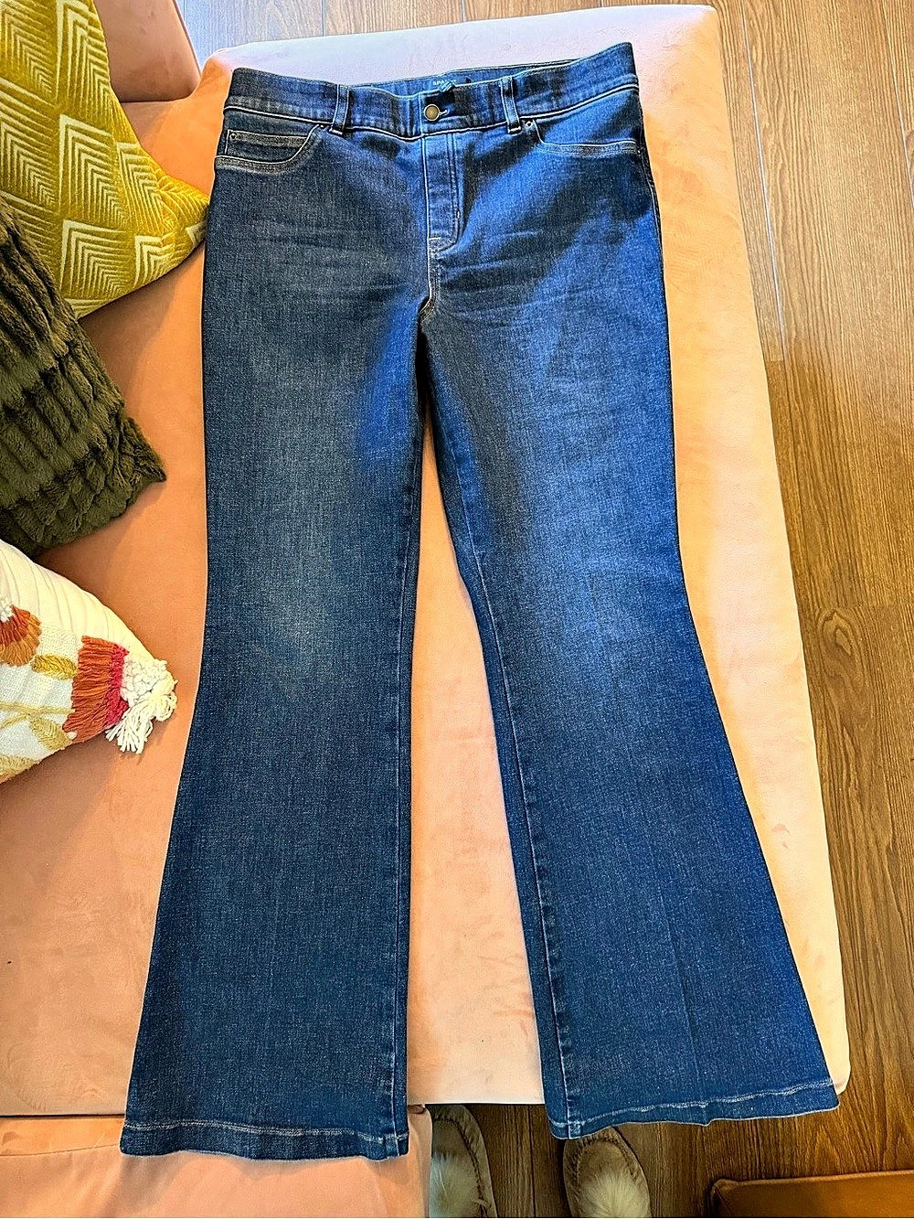 SPANX SPANXshape EveryWear Pull-On Flare Jeans Blue XL